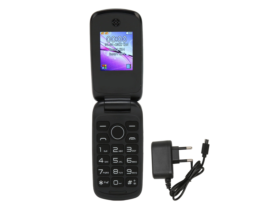 Telefone Flip 2g Dual Sim 1.77 Polegadas Bateria 1200mah Tela Colorida Desbloqueado Com Luz Led