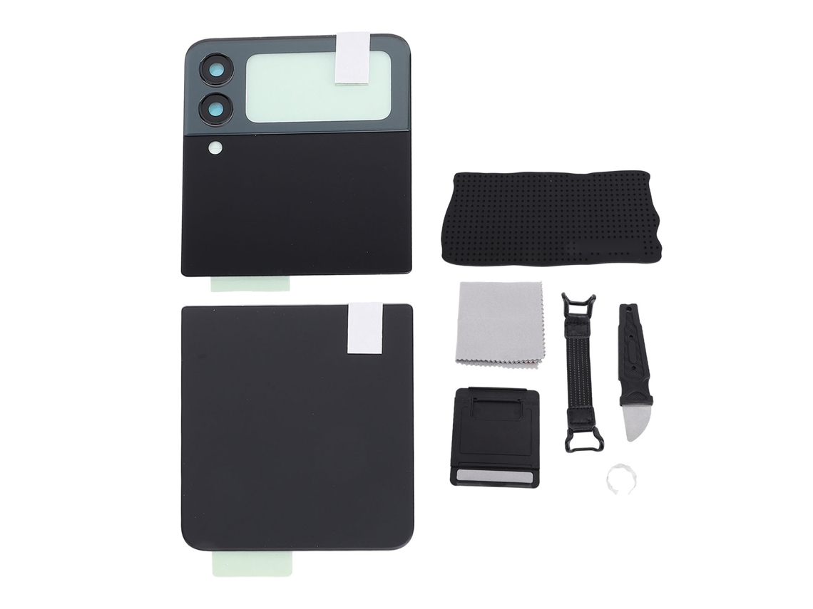 Cristal Trasero De Repuesto Para Galaxy Z Flip 3 5g F711 Con Lente De Cámara Y Kit De Reparación - Negro
