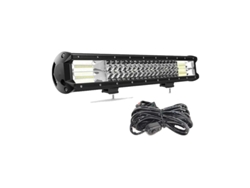 Barra de luces LED, 288 W de potencia, 15 000 lúmenes, blanca, con kit de cableado OEM