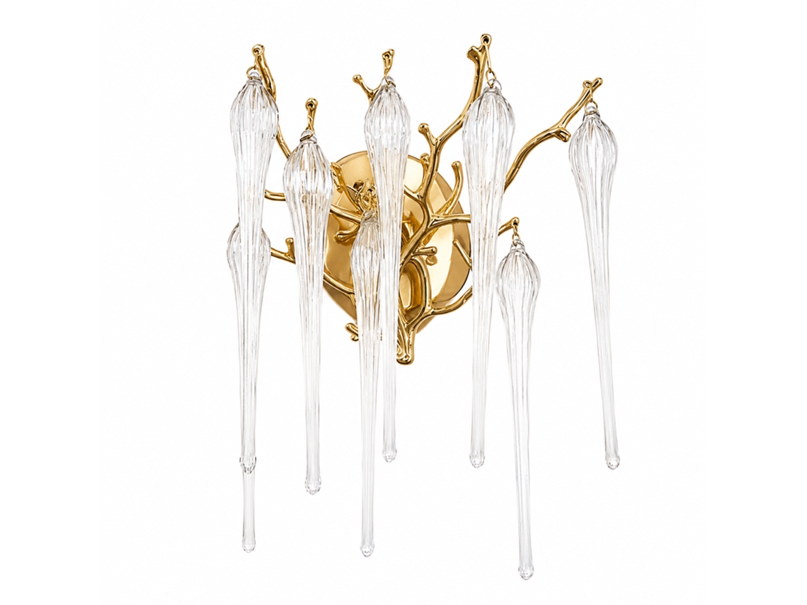 Aplique De Pared De Cristal Pibaogu Asled-714 (dorado)