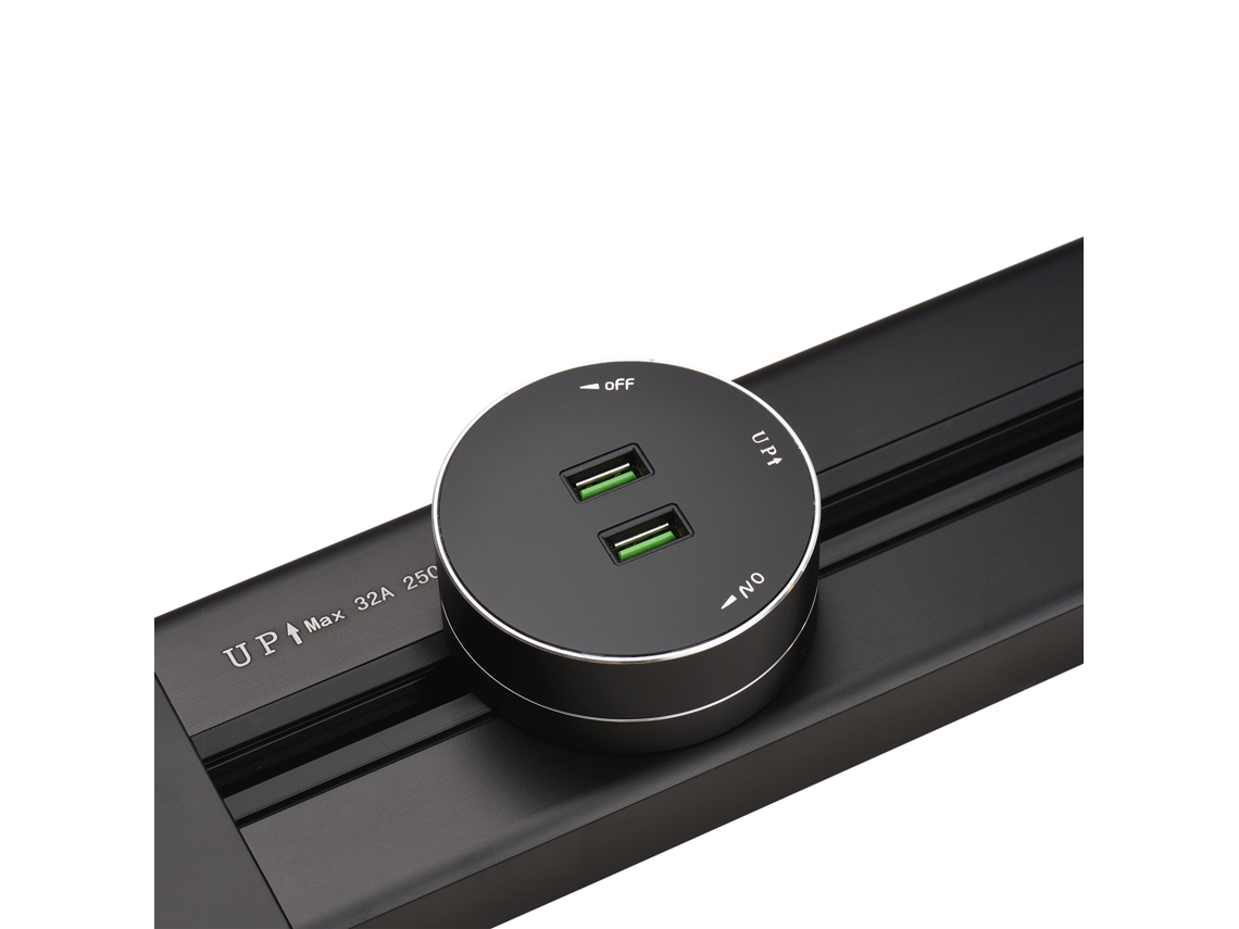 Socket De Riel Eléctrico Móvil Adaptador De Riel Para Oficina Cocina Sala