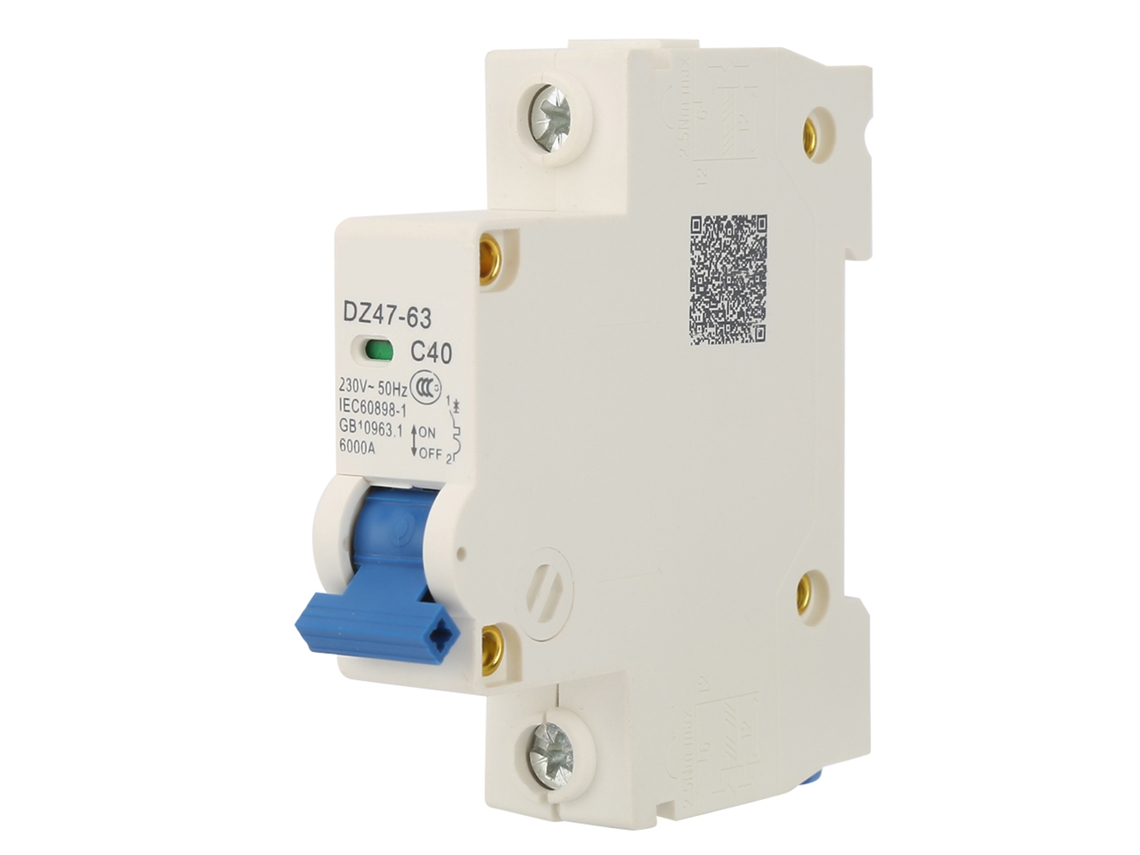 Disyuntor Miniatura De 1 Polo Y 230 Vca Dz47-63 De 40 A Para Sistemas Solares Y Fotovoltaicos.