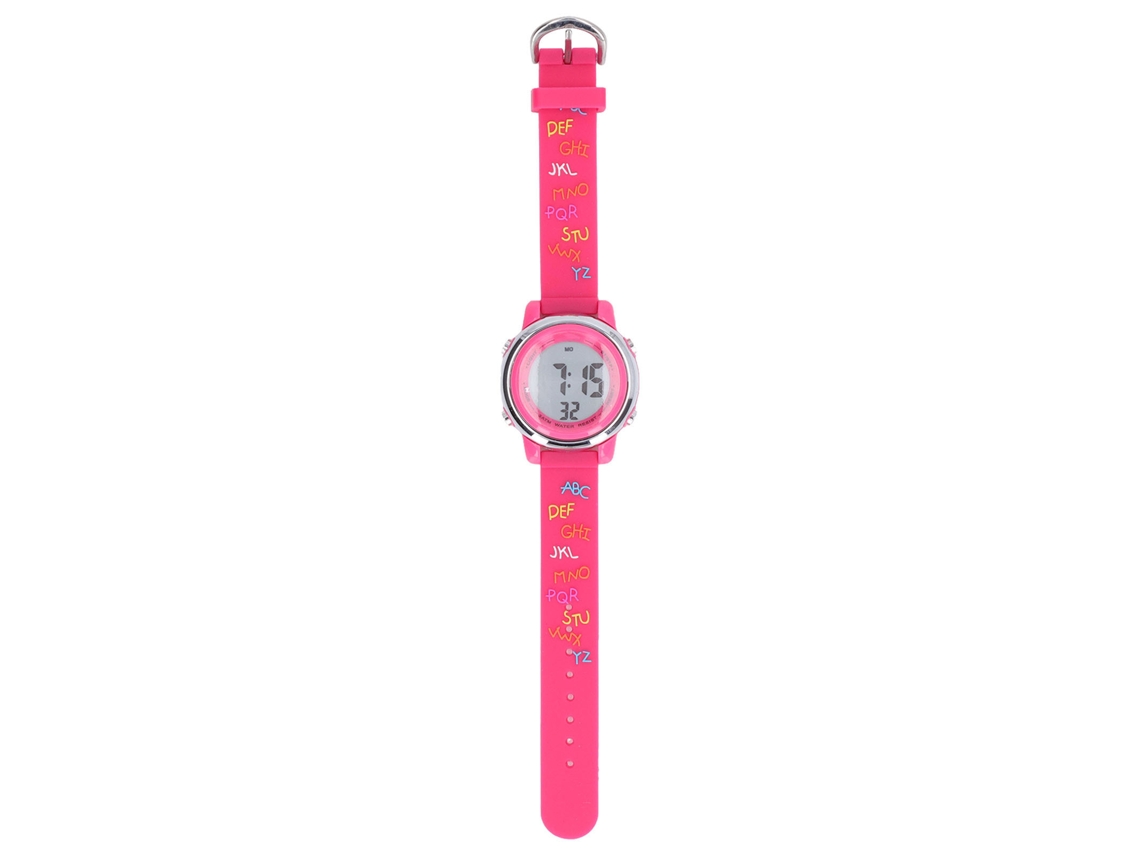 Reloj Infantil Led Resistente Al Agua Con Alarma Y Cronómetro, Con Diseño De Dibujos Animados, Para Niñas De 3 A 10 Años, Color Rosa.