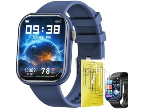 VEANXIN Reloj inteligente azul y protector de pantalla Pack de 6