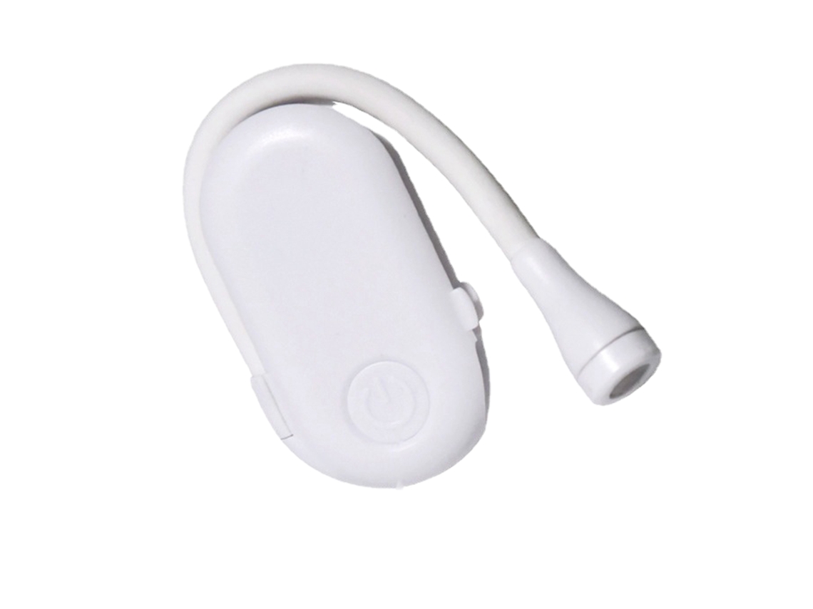 Bj-luz De Leitura Portátil Clip-on Com Iluminação Regulável E Carregamento Usb 5v 1a Para Leitura Noturna Na Cama Branca