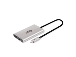 Adaptador Thunderbolt 3 Club 3D CSV 1586 2x DisplayPort 4K60Hz Plateado