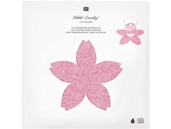6 Posavasos Grandes Flores De Cerezo, Rosa