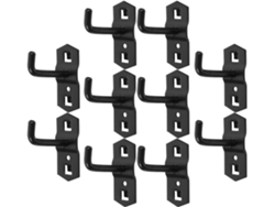 Ganchos Panel Perforado Cuadrados Negros Gancho Tubular