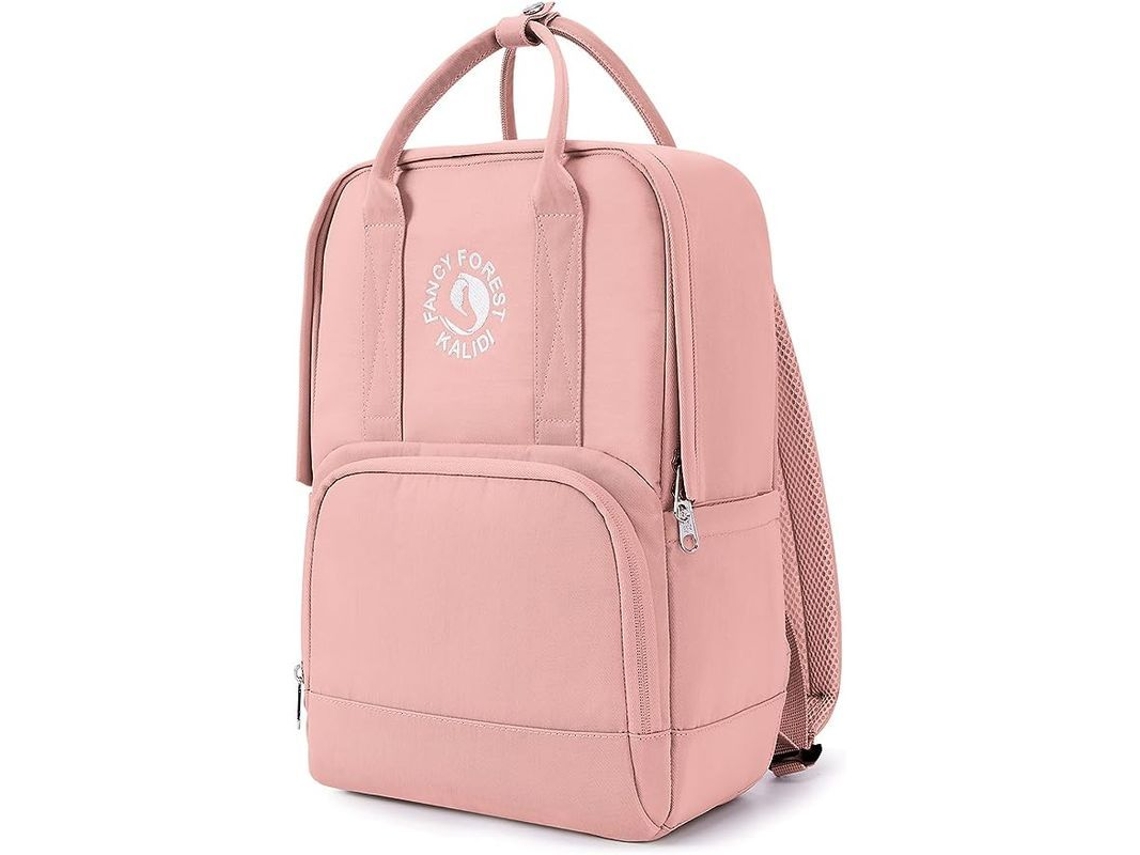 Mochila De Viaje Impermeable Linjou Grande Ligera Para Portátil 15.6 Pulgadas Casual Rosa
