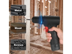 Taladro Inalámbrico Sin Escobillas De 12 V, Eficiente Y Duradero, Con Accesorios Multifuncionales.