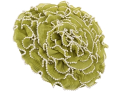 Diadema De Tul Plisado Verde Adornada Con Perlas, Tocado Floral Ligero Para Bodas Y Fiestas.