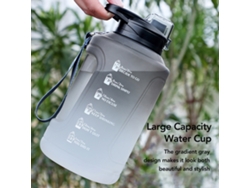 Vaso De Agua De Gran Capacidad (1500 Ml), Vaso De Plástico Anticaída Para Deportes Al Aire Libre, Gris Degradado.