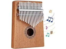 Kalimba De 17 Teclas Con Teclado Y Martillo De Afinación.
