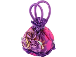 Bolsa De Noite Feminina Delicada Em Tecido Com Formato De Flor, Ideal Para Guardar Pequenos Objetos.