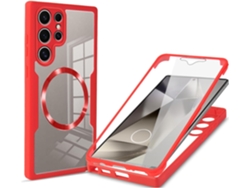 Capa Proteção Total para Samsung Galaxy S24 Ultra  Vermelho