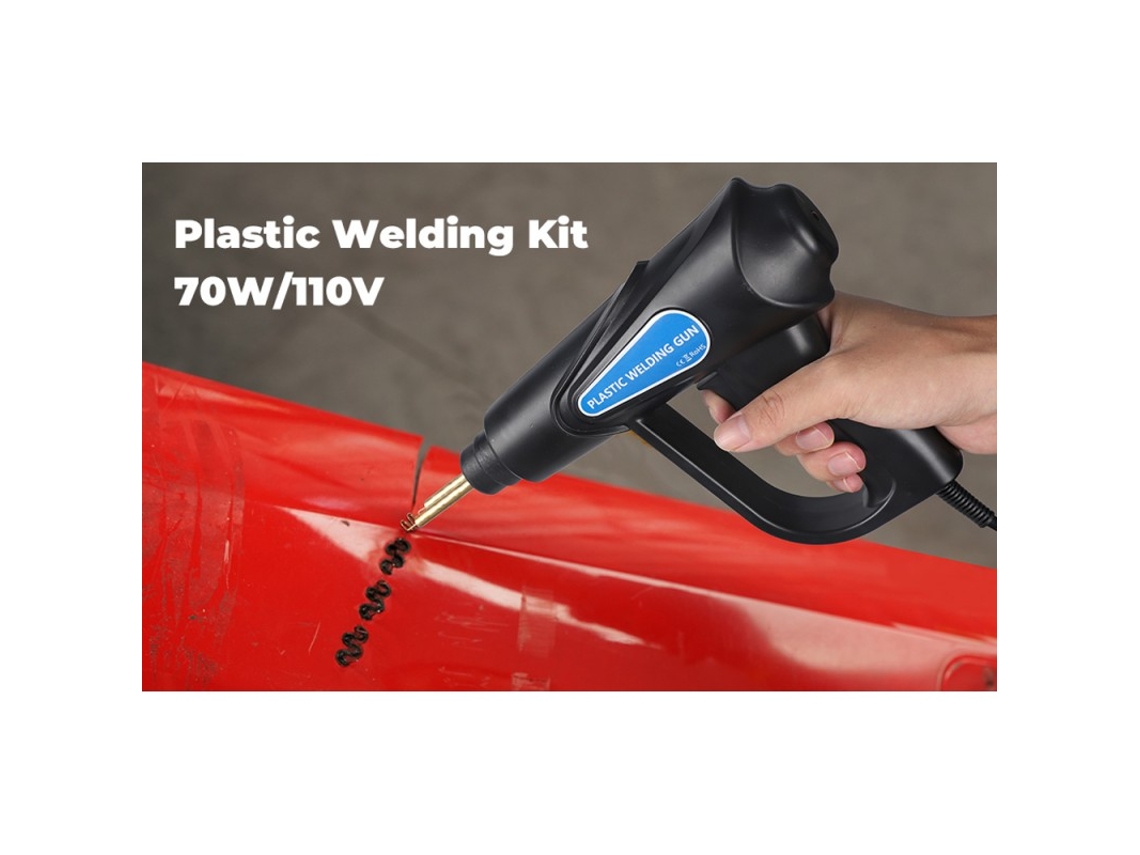 Pistola de soldadura de plástico con 4 tipos de pinzas alicates y caja de transporte - Negro - GOEIK