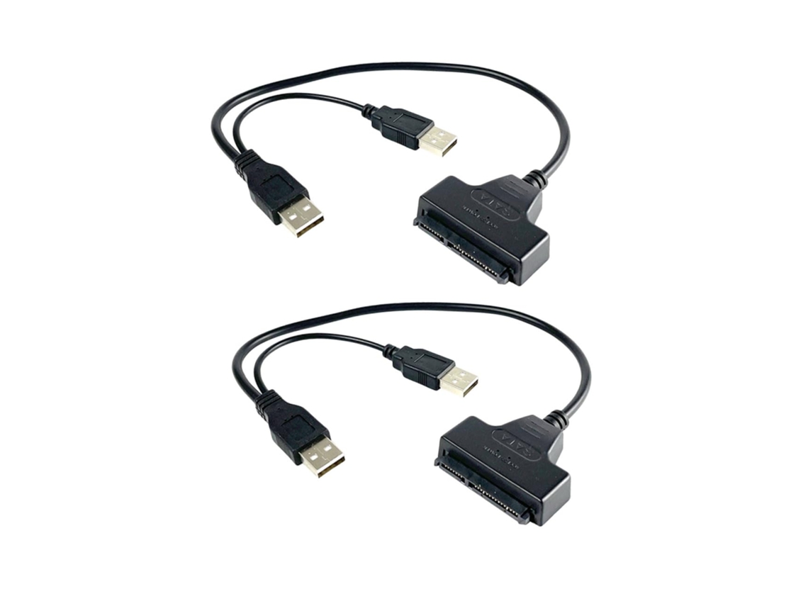 Adaptador USB para disco duro, rápido y estable, compatible con SSD y para transferencia de datos en portátiles. Gokoco (2 unidades)
