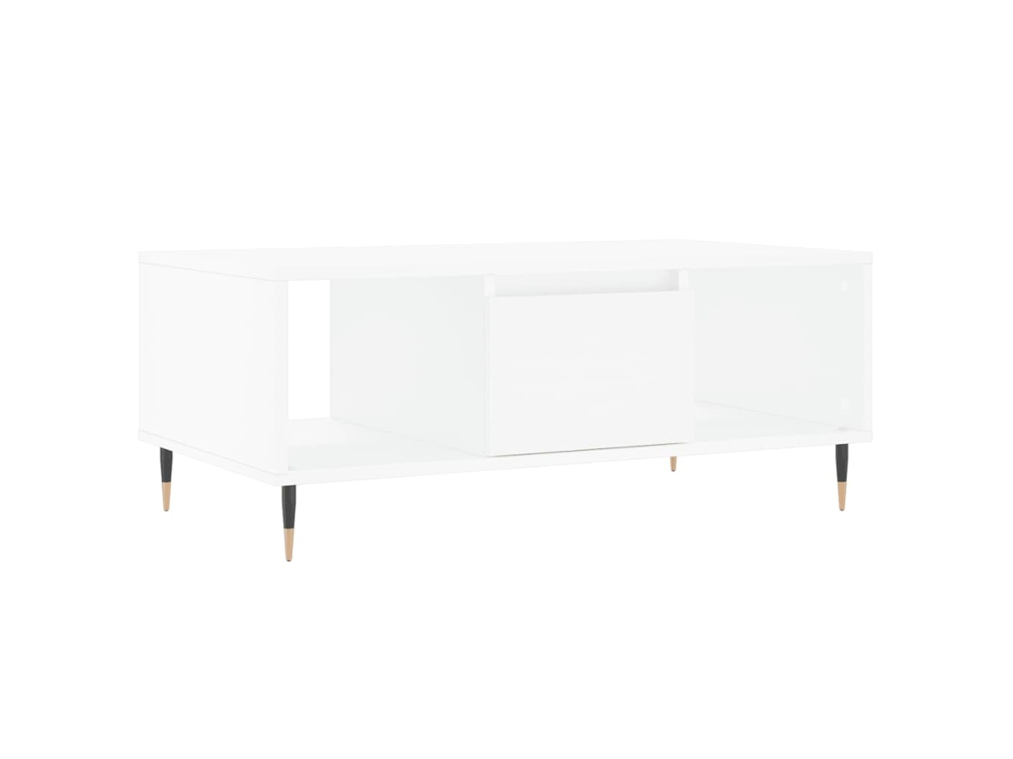 Maison Exclusive - Mesa De Centro Madera Contrachapada Blanco 90x50x36,5 Cm