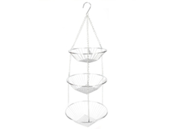 Cesta Colgante De Acero Inoxidable De 3 Niveles Para Almacenar Frutas, Verduras Y Flores.