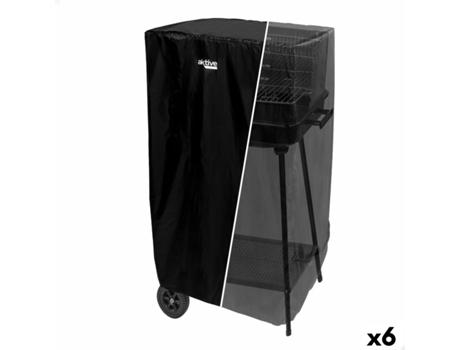 Funda Protectora para Barbacoa AKTIVE Negro 6 Unidades 74,5 x 109 x 64,5 cm