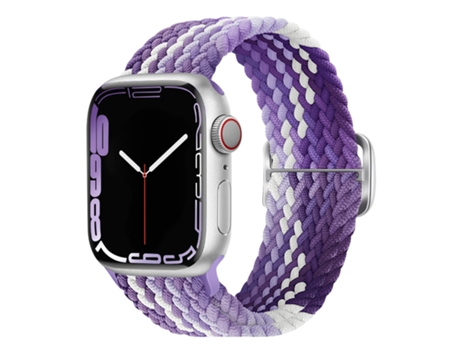 Correa Apple Watch 41mm / 40mm y 38mm Nylon Trenzado Transpirable Violeta AVIZAR