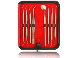 Kit De Cuidado Dental 8 En 1 Para La Eliminación De Sarro Con Herramientas De Acero Inoxidable Y Estuche Portátil.
