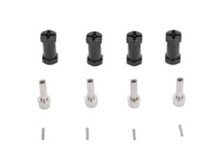 4 Extensores De Buje Hexagonales Rc De 12 Mm De Diámetro Y 25 Mm De Longitud, De Aluminio, Para Coches Modelo A Escala 1/10.