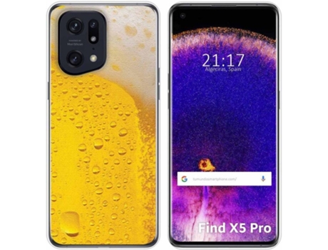 Carcasa para Oppo Find X5 Pro 5G TUMUNDOSMARTPHONE Dibujos Cerveza Multicolor
