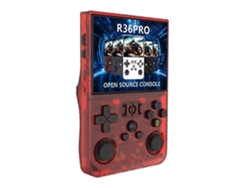 GOKOCO R36 Pro 64g Retro Consola de juegos portátil con pantalla de 3,5 pulgadas Máquina de juegos arcade portátil Transparente
