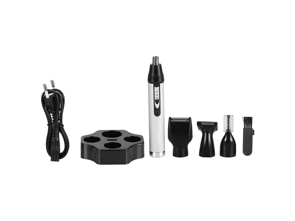 Kit De Afeitado Eléctrico Recargable 4 En 1: Depilador De Pelo Nasal, Cepillo De Cejas Y Limpieza Facial