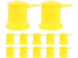 Juego De 24 Tapas Amarillas Para Tuercas De Rueda De 33 Mm Para Automóviles, Indicadores Para Camiones Y Coches.
