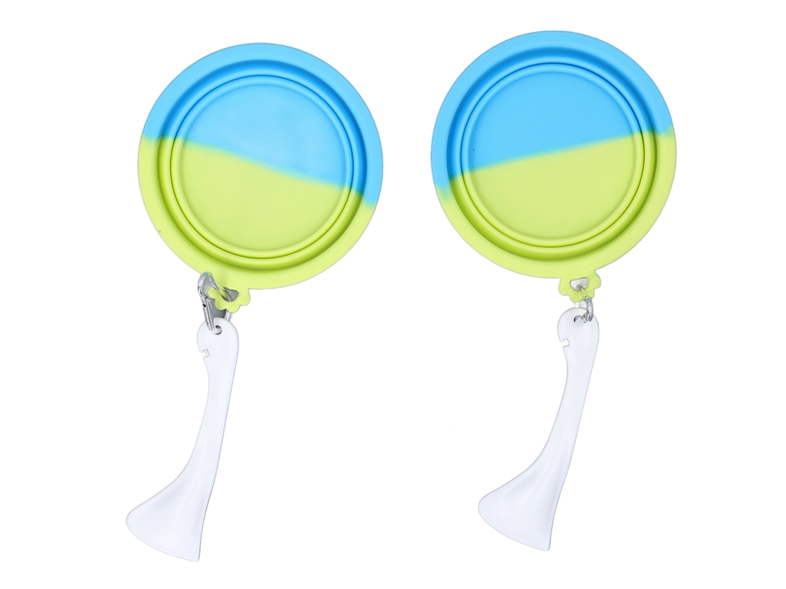 2 Comederos De Silicona Para Mascotas De 380 Ml, Plegables, Portátiles Y Ecológicos Para Perros Y Gatos, Ideales Para Viajes Al Aire Libre.