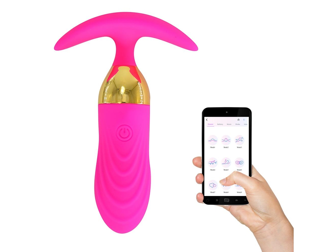 Vibrador Silicona Masajeador Vibraciones Bluetooth Control Remoto Impermeable