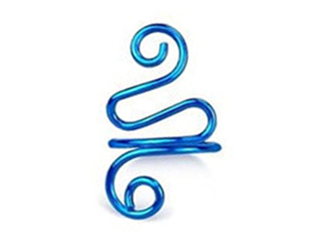 Anillo de tensión ajustable para ganchillo, aleación ligera, azul