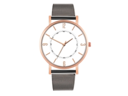 Reloj de moda para parejas con correa Malla, esfera redonda, Cuarzo Unisex