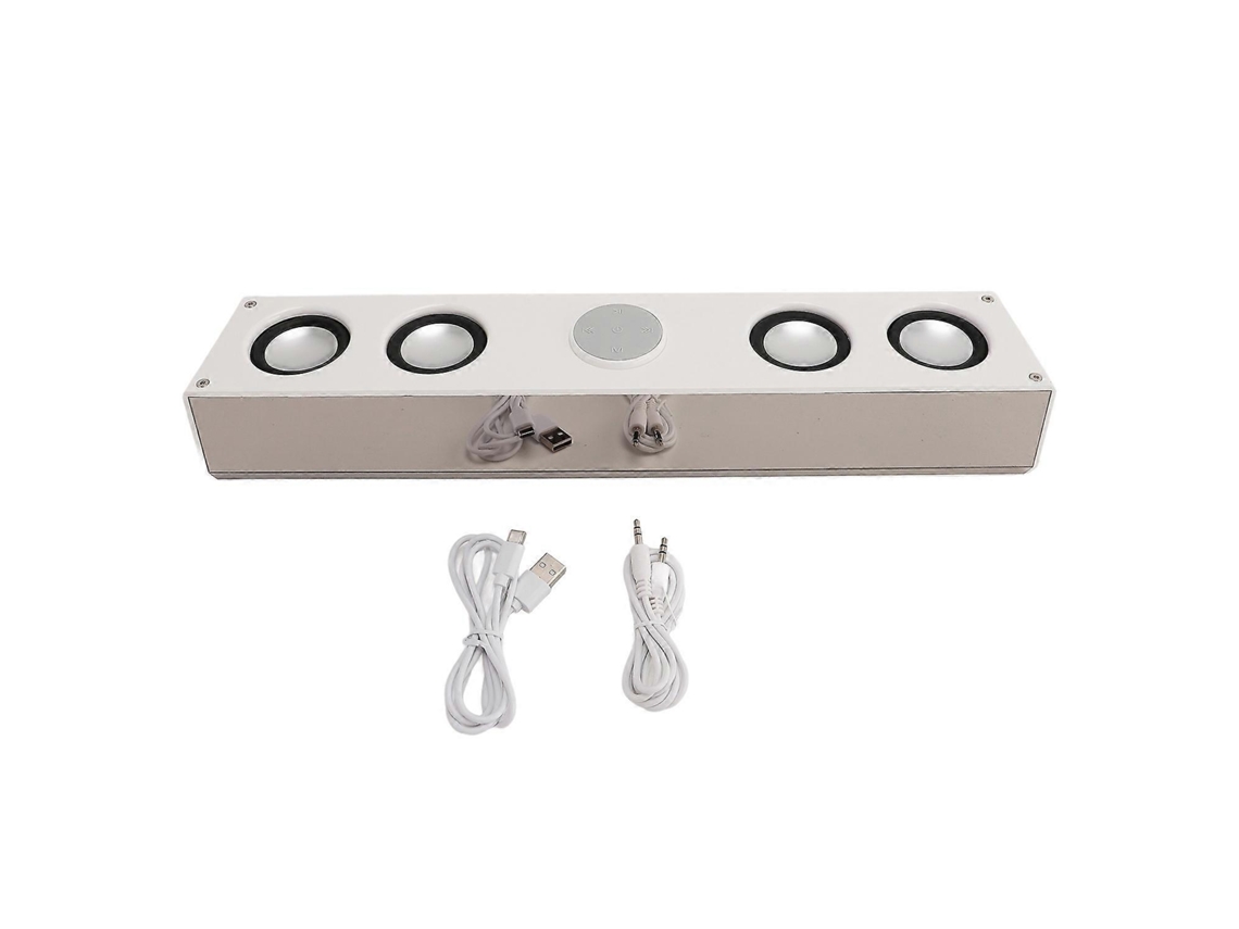 Altavoz para computadora con calidad de sonido Hi-Fi, Bluetooth 5.3 y altavoces RGB con cable de 3,5 mm para PC con reloj despertador Chennnls