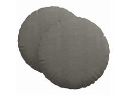 Cojines Para Asiento 2 Uds Gris Claro Ø 60 Cm Tela De Pana
