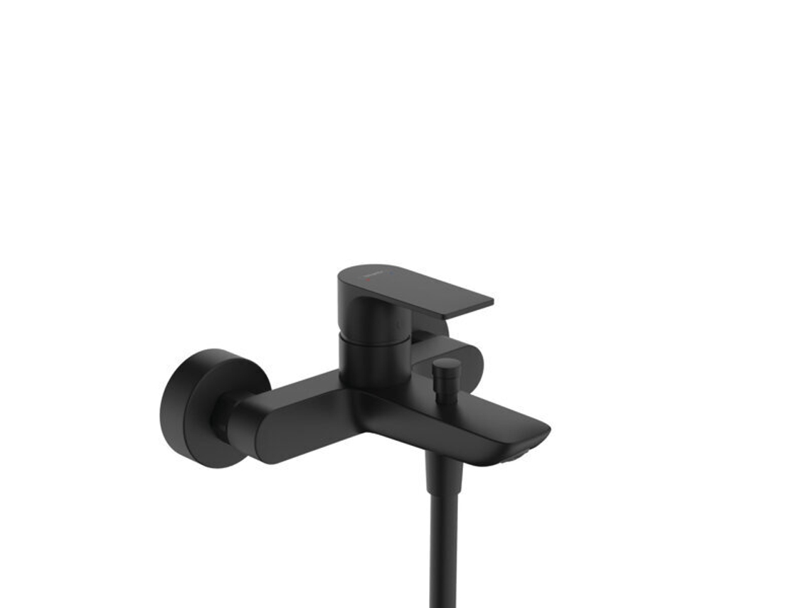 HANSGROHE Rebris E mezclador monomando para bañera vista, 182 mm de proyección, 72450, Color: Negro Mate