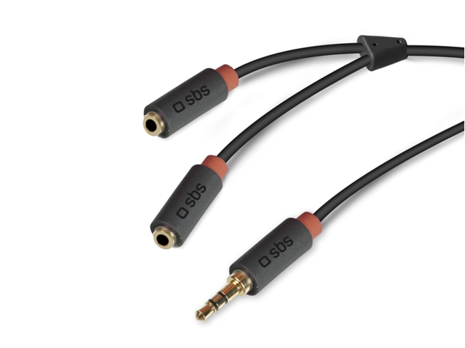 Cable de audio stereo Jack 3,5 mm con splitter SBS