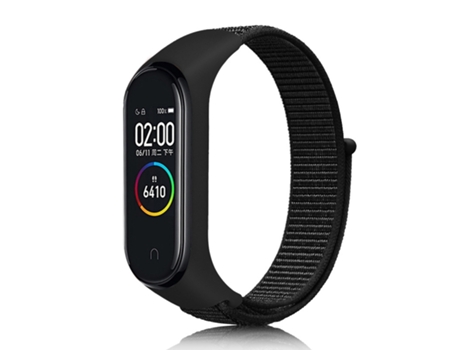 Correas de reloj de nailon Xiaomi Mi Band 6 (negro sólido)