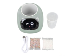 Maceta inteligente con expresiones y riego automático para uso doméstico.