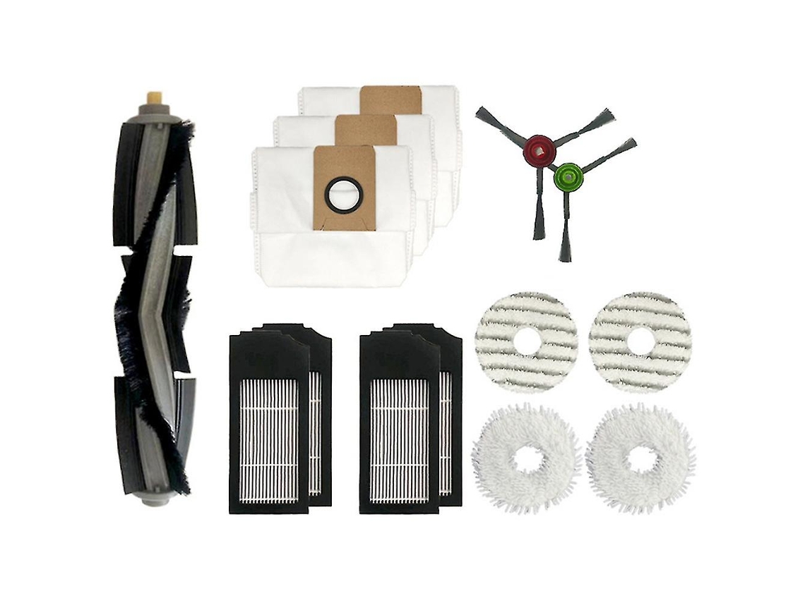 Bolsa para polvo, filtro, cepillo lateral principal, trapo, compatible con Deebot X1 Turbo/omni