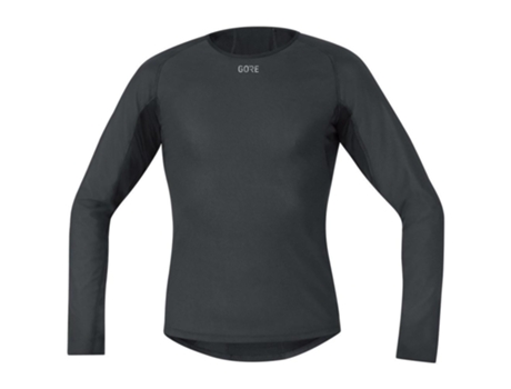 Camiseta de Hombre GORE WEAR Windstopper Thermo Montaña Poliéster Negro (S)