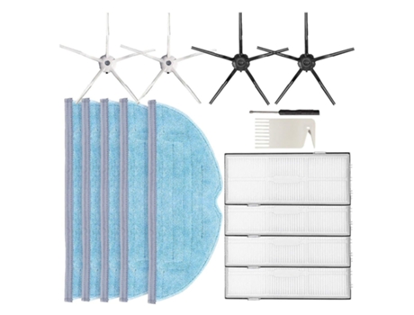 15 pçs escova lateral filtro mop pads para xiaomi roborock s7 t7s t7s plus