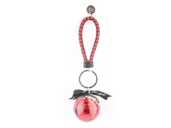 Llavero con flor preservada, lunares rojos, regalo decorativo