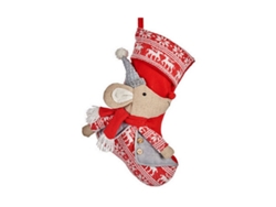 Calcetín de Navidad Ratón Poliéster (31 x 5 x 48 cm)