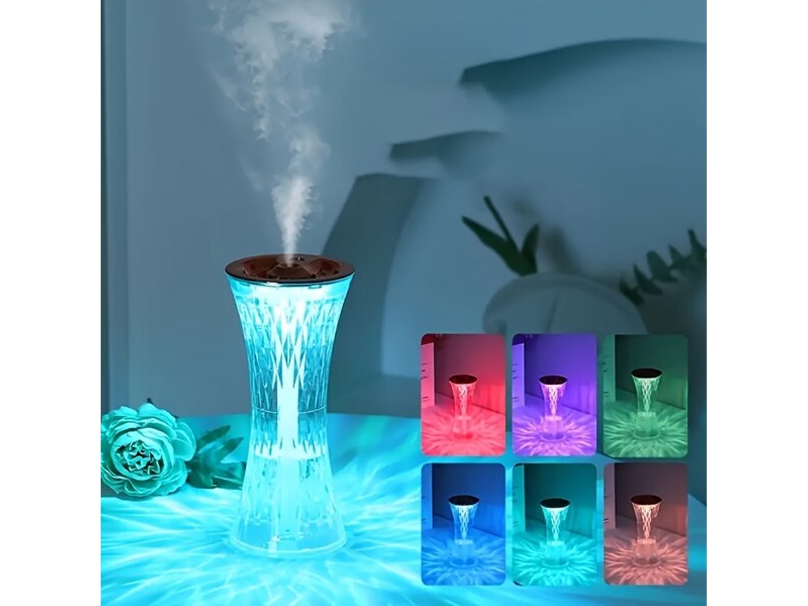 Humidificador ultrasónico con luces de colores y alimentación por USB. Pickifyvayotoy