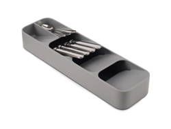 Organizador compacto de cubiertos, 5 compartimentos, capacidad para más de 24 piezas Dxghc