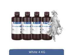 Resina 3D Anycubic, disponible en varios colores, alta precisión para impresión LCD, blanca - 4 kg