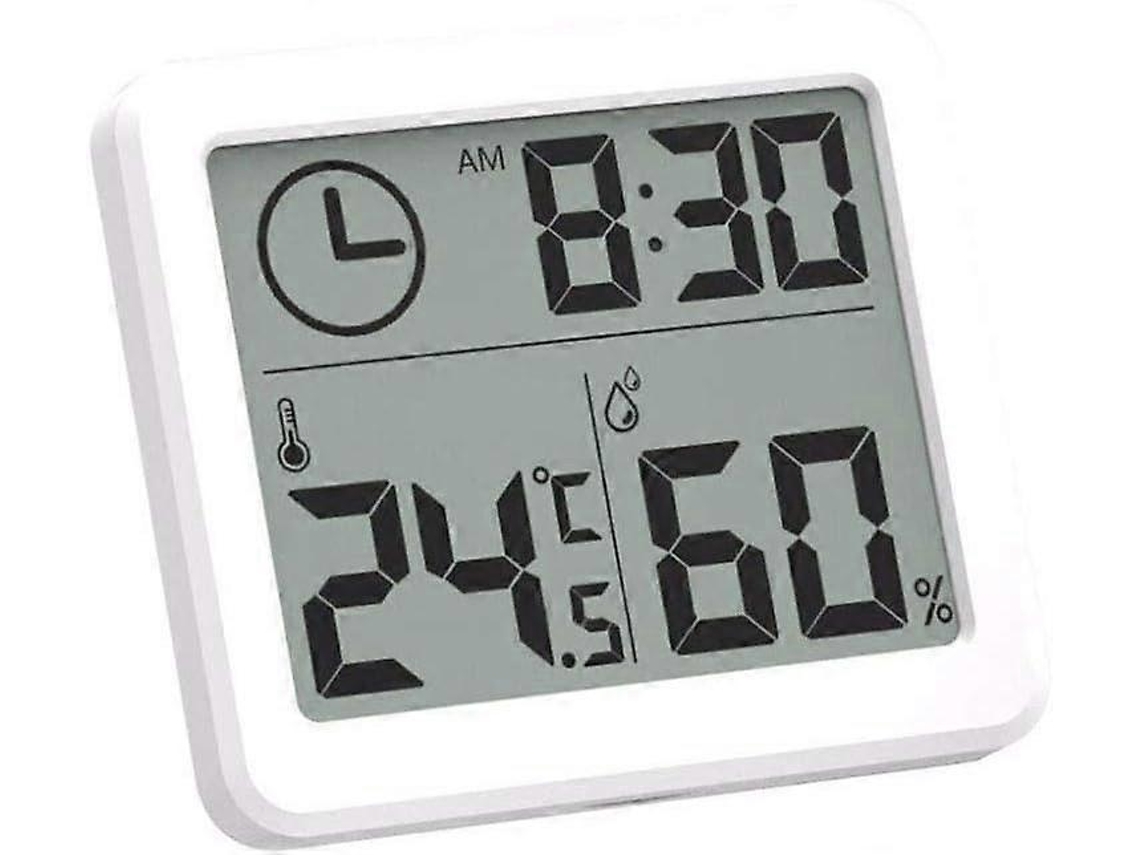 Termómetro e higrómetro digital LCD con medición de temperatura y humedad en grados Celsius/Fin, despertador 10 Nostalgia88